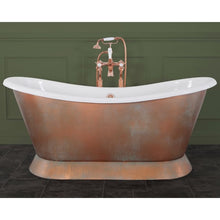 Load image into Gallery viewer, Hurlingham Copper Bateau Roll Top Boat Bath, Painted Finish - 1670x720mm Painted Copper Bath renaissanceathome