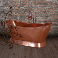 Load image into Gallery viewer, Hurlingham Copper Bateau Roll Top Boat Bath - 1670x720mm renaissanceathome