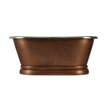 Load image into Gallery viewer, Coppersmith Creations Antique Copper-Nickel Bath, Roll Top Hammered Copper-Nickel Bathtub - 1550x787mm