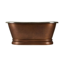 Load image into Gallery viewer, Coppersmith Creations Antique Copper-Nickel Bath, Roll Top Hammered Copper-Nickel Bathtub - 1830x813mm