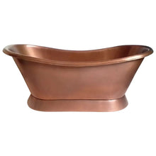 Load image into Gallery viewer, Coppersmith Creations Antique Copper Bateau Bath, Roll Top Antique Copper Bathtub - 1680x725mm