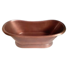 Load image into Gallery viewer, Coppersmith Creations Antique Copper Bateau Bath, Roll Top Antique Copper Bathtub - 1680x725mm
