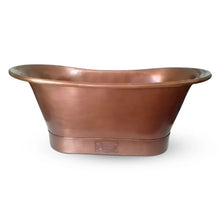 Load image into Gallery viewer, Coppersmith Creations Antique Copper Bateau Bath, Roll Top Antique Copper Bathtub - 1700x690mm