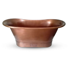 Load image into Gallery viewer, Coppersmith Creations Antique Copper Bateau Bath, Roll Top Antique Copper Bathtub - 1700x690mm