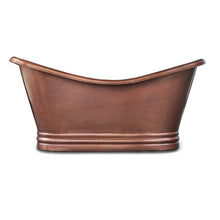 Load image into Gallery viewer, Coppersmith Creations Antique Copper Double Slipper Bath, Roll Top Antique Copper Bathtub - 1677x813mm