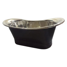 Load image into Gallery viewer, Coppersmith Creations Black Nickel Bateau Bath, Roll Top Nickel Bathtub - 1700x712mm