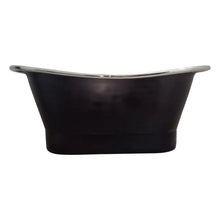 Load image into Gallery viewer, Coppersmith Creations Black Nickel Bateau Bath, Roll Top Nickel Bathtub - 1700x712mm