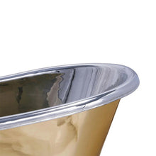 Load image into Gallery viewer, Coppersmith Creations Brass-Nickel Bateau Bath, Roll Top Brass-Nickel Bathtub - 1680x725mm