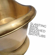 Load image into Gallery viewer, Coppersmith Creations Brushed Brass Bateau Bath, Roll Top Brushed Brass Bathtub - 1680x725mm