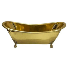 Load image into Gallery viewer, Coppersmith Creations Clawfoot Brass Bath, Roll Top Brass Bathtub - 1830x815mm