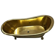 Load image into Gallery viewer, Coppersmith Creations Clawfoot Brass Bath, Roll Top Brass Bathtub - 1830x815mm