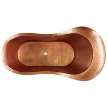 Load image into Gallery viewer, Coppersmith Creations Clawfoot Copper Bath, Roll Top Copper Bathtub - 1830x915mm