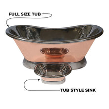 Load image into Gallery viewer, Coppersmith Creations Copper-Nickel Bateau Bath & Basin Bundle - 1680x725mm
