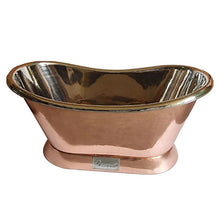 Load image into Gallery viewer, Coppersmith Creations Copper-Nickel Bateau Bath, Roll Top Copper-Nickel Bathtub - 1500x725mm
