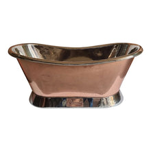 Load image into Gallery viewer, Coppersmith Creations Copper-Nickel Bateau Bath, Roll Top Copper-Nickel Bathtub - 1680x725mm