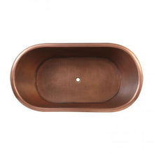 Load image into Gallery viewer, Coppersmith Creations Hammered Copper-Nickel Bath, Roll Top Copper-Nickel Bathtub - 1982x1042mm