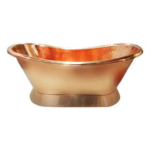 Load image into Gallery viewer, Coppersmith Creations Copper Bateau Bath, Roll Top Copper Bathtub - 1680x725mm