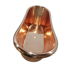 Load image into Gallery viewer, Coppersmith Creations Copper Bateau Bath, Roll Top Copper Bathtub - 1680x725mm