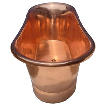Load image into Gallery viewer, Coppersmith Creations Copper Bateau Bath, Roll Top Copper Bathtub - 1700x690mm