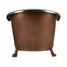 Load image into Gallery viewer, Coppersmith Creations Double Slipper Antique Copper-Nickel Bath, Roll Top Copper-Nickel Bathtub - 1830x813mm