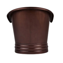 Load image into Gallery viewer, Coppersmith Creations Double Slipper Dark Antique Copper Bath, Roll Top Dark Hammered Copper Bathtub - 1780x840mm