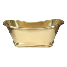 Load image into Gallery viewer, Coppersmith Creations Hammered Brass Bath, Roll Top Brass Bathtub - 1800x800mm