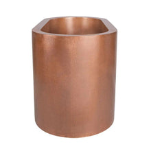 Load image into Gallery viewer, Coppersmith Creations Japanese Style Double Soaking Copper Bath, Roll Top Hammered Copper Soaking Bathtub - 1525x762mm