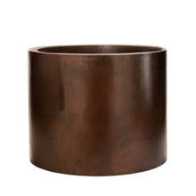 Load image into Gallery viewer, Coppersmith Creations Japanese Style Soaking Copper Bath, Roll Top Hammered Copper Soaking Bathtub - 1145x1145mm