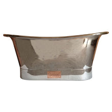 Load image into Gallery viewer, Coppersmith Creations Nickel Bateau Bath, Roll Top Nickel Bathtub - 1500x690mm
