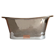 Load image into Gallery viewer, Coppersmith Creations Nickel Bateau Bath, Roll Top Nickel Bathtub - 1700x690mm