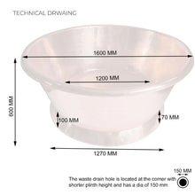 Load image into Gallery viewer, Coppersmith Creations Round Copper Bath, Roll Top Copper Round Bathtub - 1600x1600mm