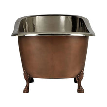 Load image into Gallery viewer, Coppersmith Creations Slipper Antique Copper-Nickel Bath, Roll Top Copper-Nickel Bathtub - 1350x740mm