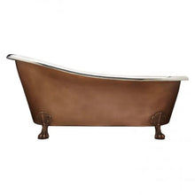 Load image into Gallery viewer, Coppersmith Creations Slipper Antique Copper-Nickel Bath, Roll Top Copper-Nickel Bathtub - 1677x815mm