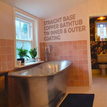 Load image into Gallery viewer, Coppersmith Creations Tin Bateau Bath, Roll Top Tin Bathtub - 1700x690mm