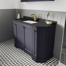 Load image into Gallery viewer, Hudson Reed Old London 4-Door Angled Vanity Unit & 1TH Marble Top Bathroom Basin, Twilight Blue - 1000x810mm White Marble Grey Marble Black Marble LOF382 LOF383 LOF384