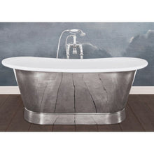 Load image into Gallery viewer, Hurlingham Allingham Nickel Bath, Roll Top Boat Bath - 1730x710mm SS002 BES115 White Enamel Inner  renaissanceathome