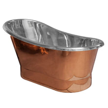 Load image into Gallery viewer, Hurlingham Bijou Copper-Nickel Slipper Bath, Roll Top Copper-Nickel Bathtub - 1500x730mm renaissanceathome