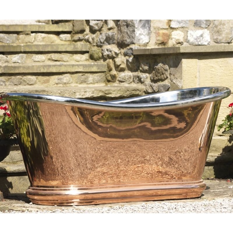 Hurlingham Bulle Copper-Nickel Bath, Roll Top Copper-Nickel Bathtub - – Indulgent Bathing