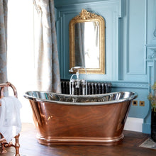 Load image into Gallery viewer, Hurlingham Bulle Copper Nickel Roll Top Boat Bath - 1700x740mm renaissanceathome