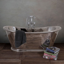 Load image into Gallery viewer, Hurlingham Bulle Nickel Roll Top Boat Bath - 1700x740mm renaissanceathome