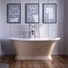 Load image into Gallery viewer, Hurlingham Chaucer Cast Iron Freestanding Bath, Painted Roll Top Boat Bath - 1680x760mm renaissanceathome