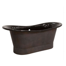 Load image into Gallery viewer, Hurlingham Copper Roll Top Boat Bath, Painted Finish - 1730x710mm Painted Copper Bath renaissanceathome
