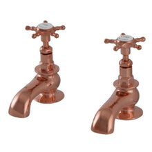 Load image into Gallery viewer, Hurlingham Deck-Mounted Bath Filler Taps, Star Head Taps Polished Copper, Polished Brass, Polished Chrome