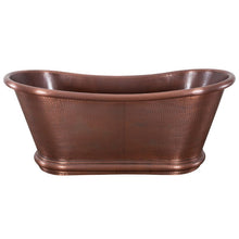 Load image into Gallery viewer, Hurlingham Hammered Bulle Copper Bath, Roll Top Copper Hammered Bathtub - 1700x740mm SS149 renaissanceathome