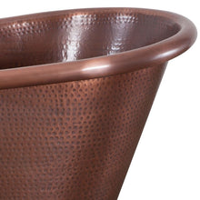 Load image into Gallery viewer, Hurlingham Hammered Bulle Copper Bath, Roll Top Copper Hammered Bathtub - 1700x740mm SS149 renaissanceathome