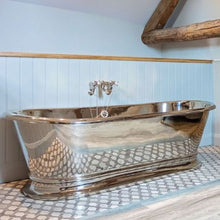 Load image into Gallery viewer, Hurlingham Zille Nickel Roll Top Boat Bath - 1940x870mm renaissanceathome