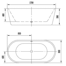Load image into Gallery viewer, Indulgent Bathing Magnolia Freestanding Bath, Double Ended Painted Bathtub - 1700x800mm WS203