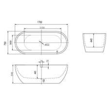 Load image into Gallery viewer, Indulgent Bathing Maple Freeastanding Bath, Double Ended Painted Bathtub - 1700x750mm