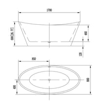 Load image into Gallery viewer, Indulgent Bathing Olive Freestanding Bath, Double Ended Painted Bathtub - 1700x800mm WS208