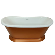 Load image into Gallery viewer, Indulgent Bathing Willow Acrylic Freestanding Boat Bath, Double Ended Painted Copper Colour Bathtub - 1580x750mm